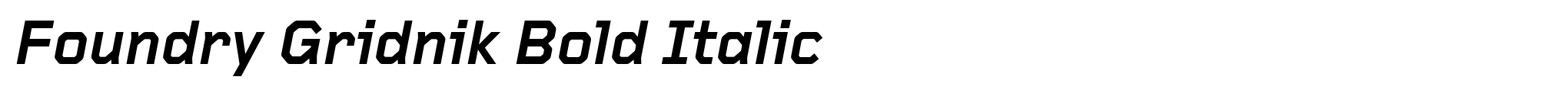 Foundry Gridnik Bold Italic image